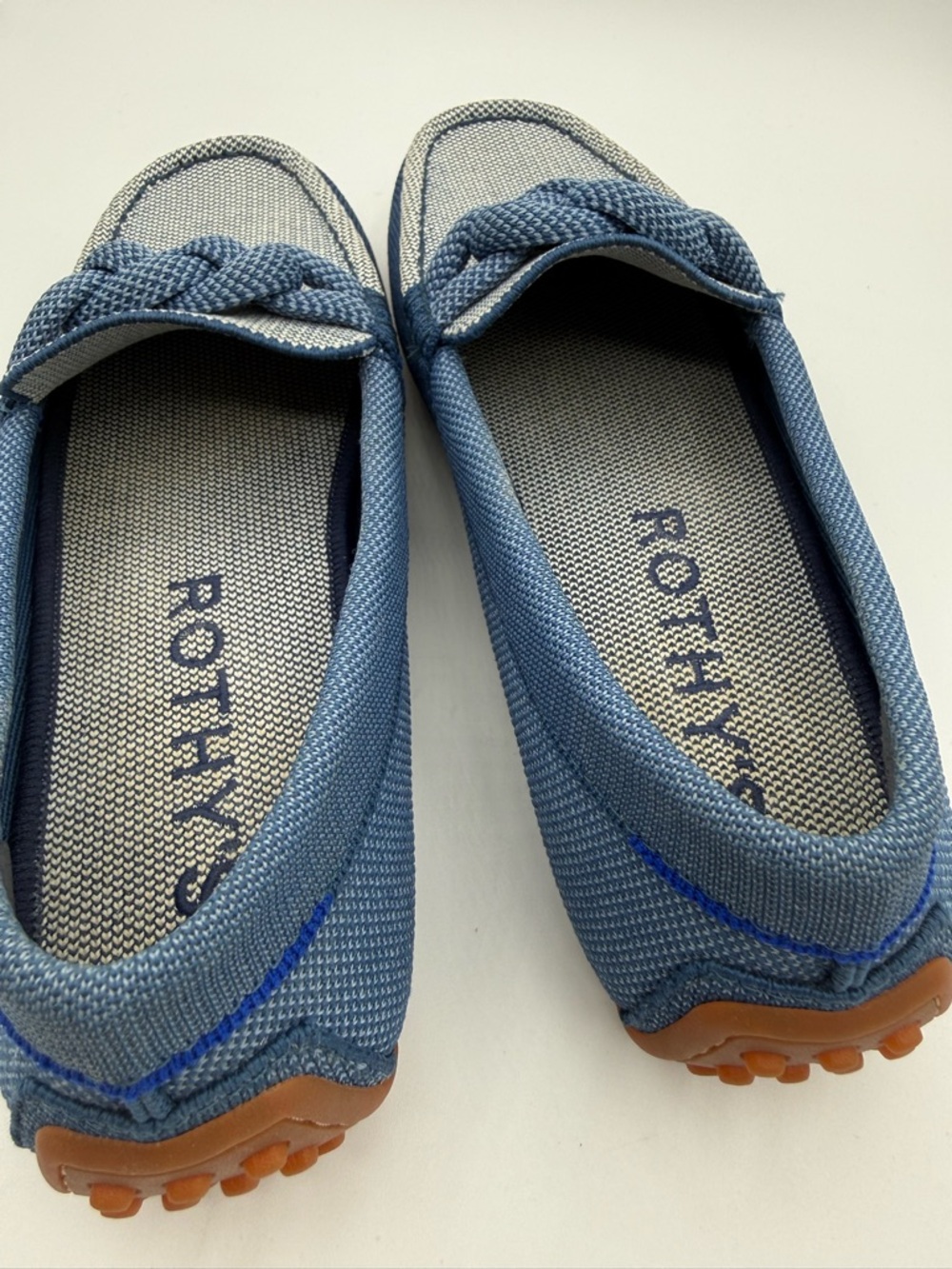 Rothy’s The Braid Driver Women’s Blue Knot Detail Loafers Sustainable Knit Flats - Picture 10 of 16